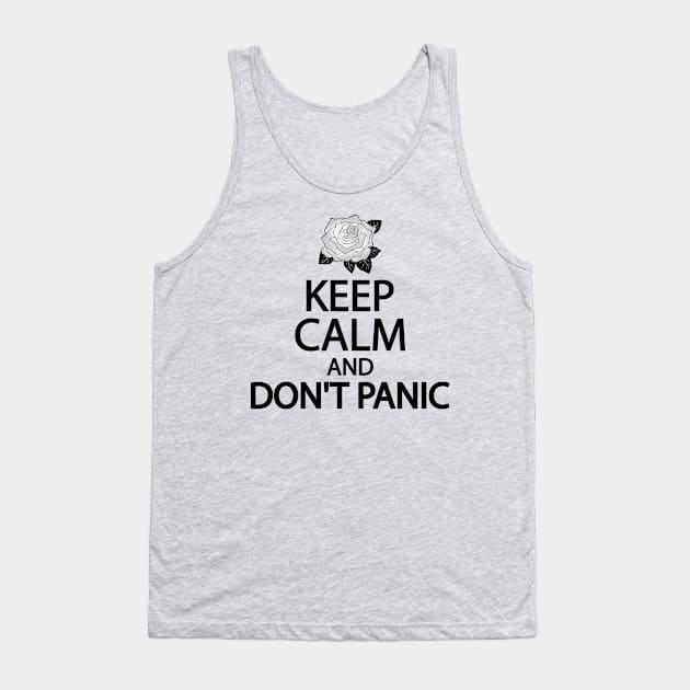 Keep calm and don't panic Tank Top by Geometric Designs